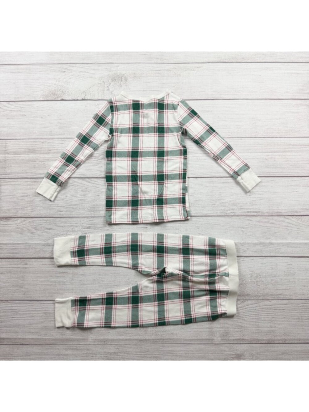 Wondershop Toddler Plaid Pajama Set Green White Christmas Sleepwear 3T - Picture 4 of 4